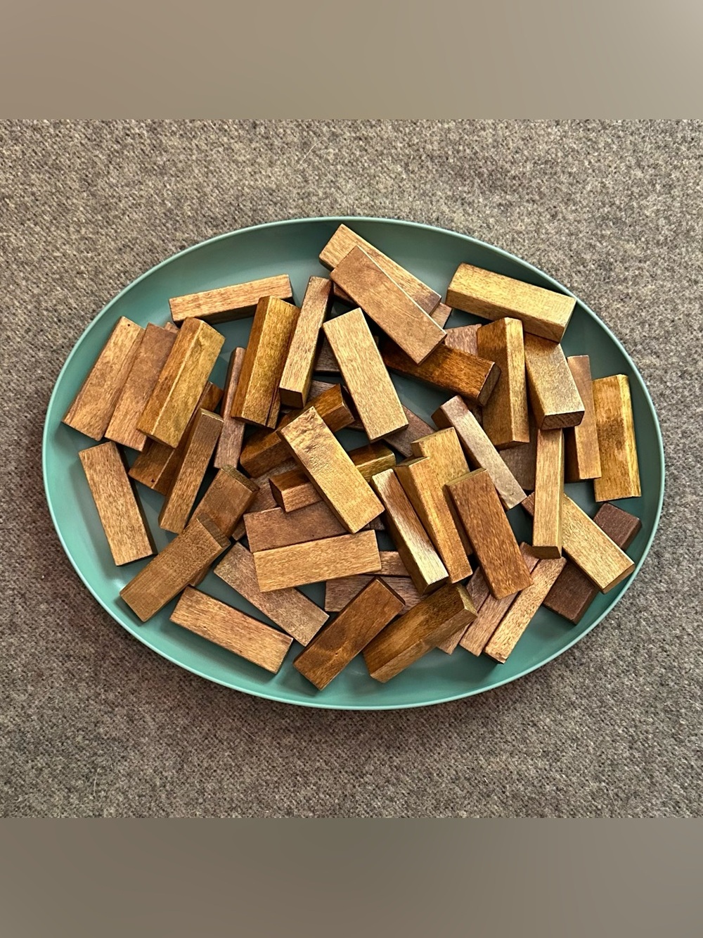 Large set of blocks for kids • building and stacking toy • tray included